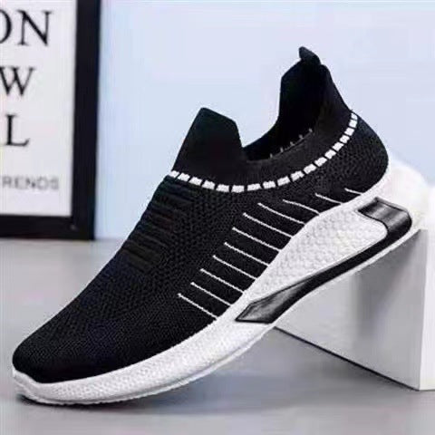 Men’s Mesh Sock Slip-On Sneakers – Breathable Lightweight Running Shoes
