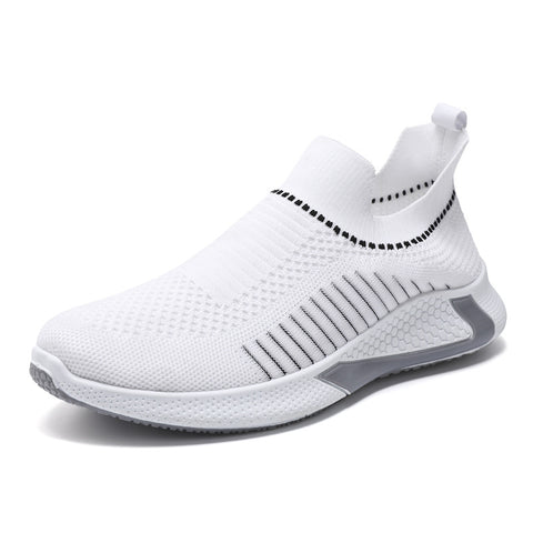 Men’s Mesh Sock Slip-On Sneakers – Breathable Lightweight Running Shoes