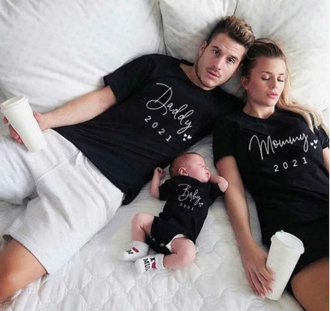 Matching Family Blouses – Letter Print Pullover Tee