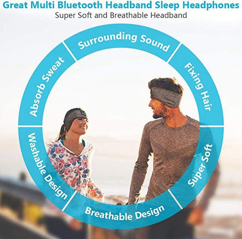 Sleep Headphones Headband – Bluetooth Eye Mask for Sleeping & Workout