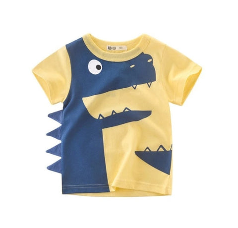 Korean Style Boys' Cotton T-Shirt – Summer Short Sleeve